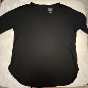 Torrid Black V-Neck Tee